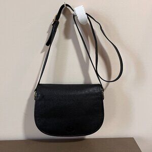 Longchamp Black Leather Crossbody Bag